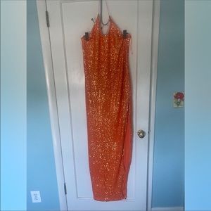 Orange Sequin Fashion Nova Dress